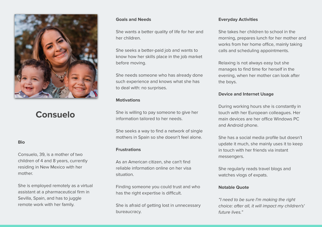 User Persona - Consuelo